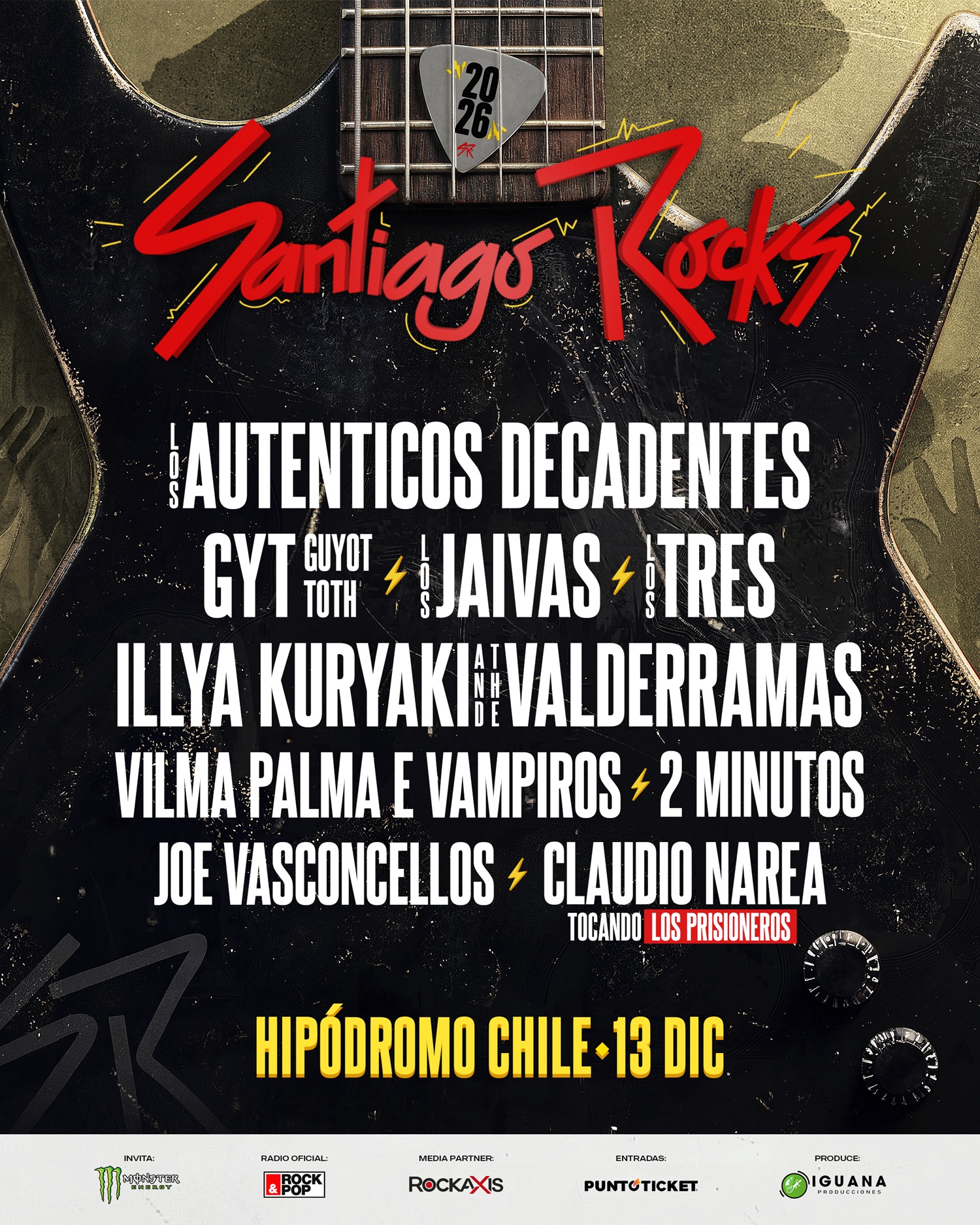Con legado clásico: GYT se suma a Santiago Rocks